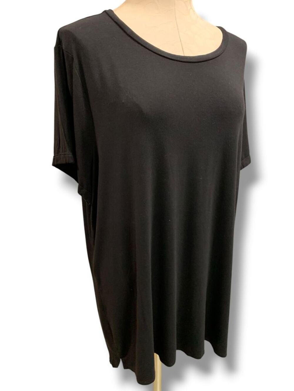 Size XXL Ellen Tracy Womens Black Tshirt Tunic Super Soft
